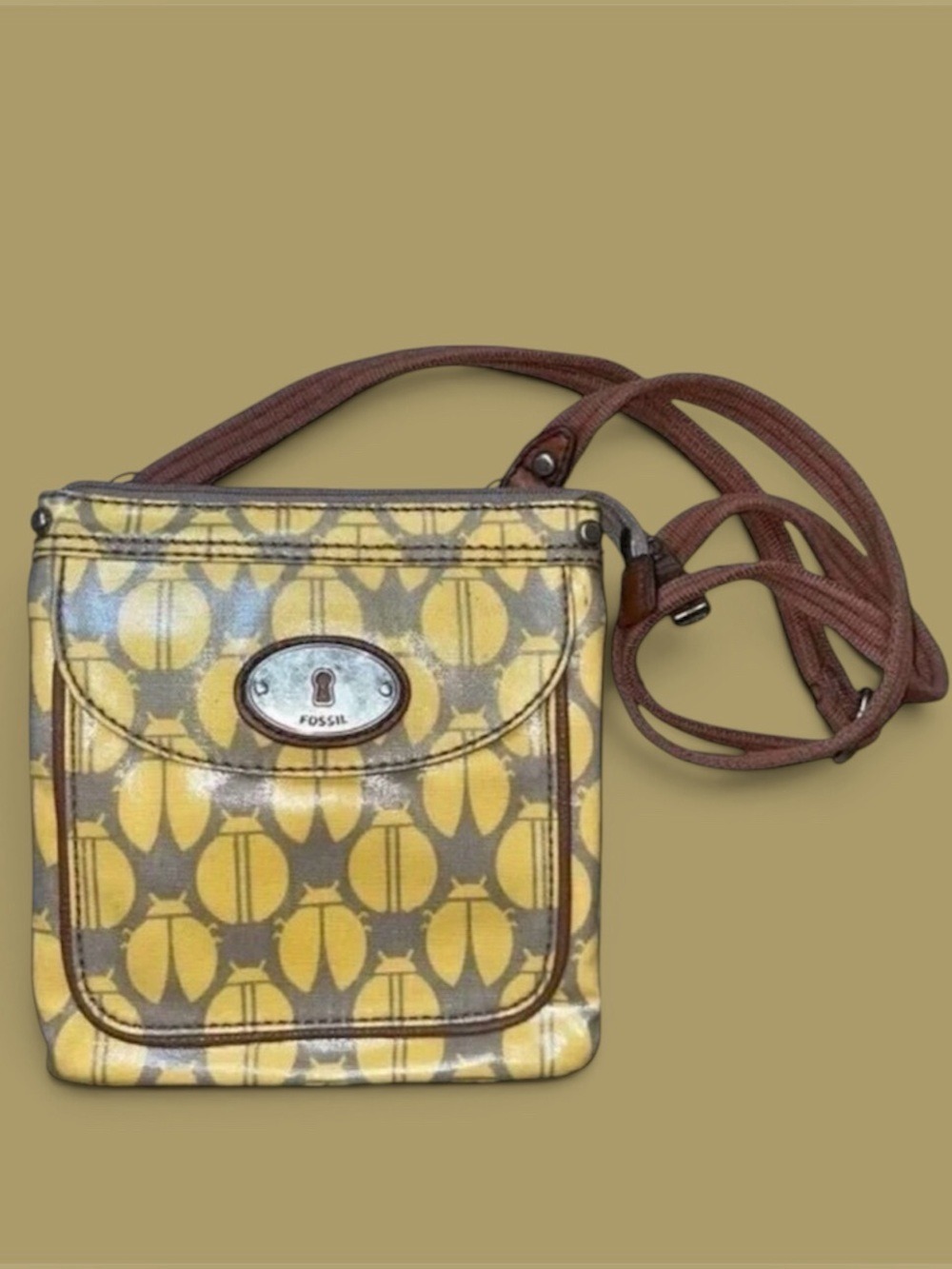 Fossil Key Per Set Tote Crossbody Bag and Wallet Ladybug